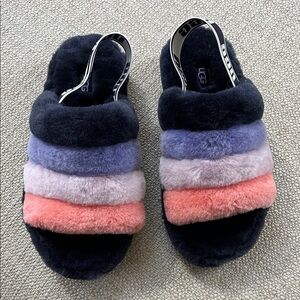 UGG Women's Multicolor Fluffy Slippers